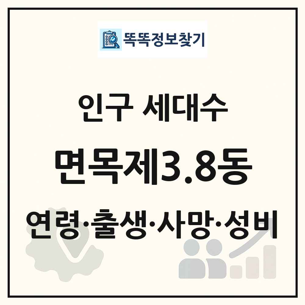 면목제3.8동 인구 통계