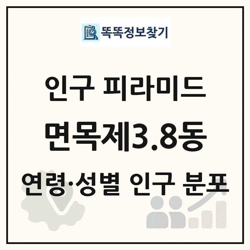면목제3.8동 성·연령별 인구 피라미드