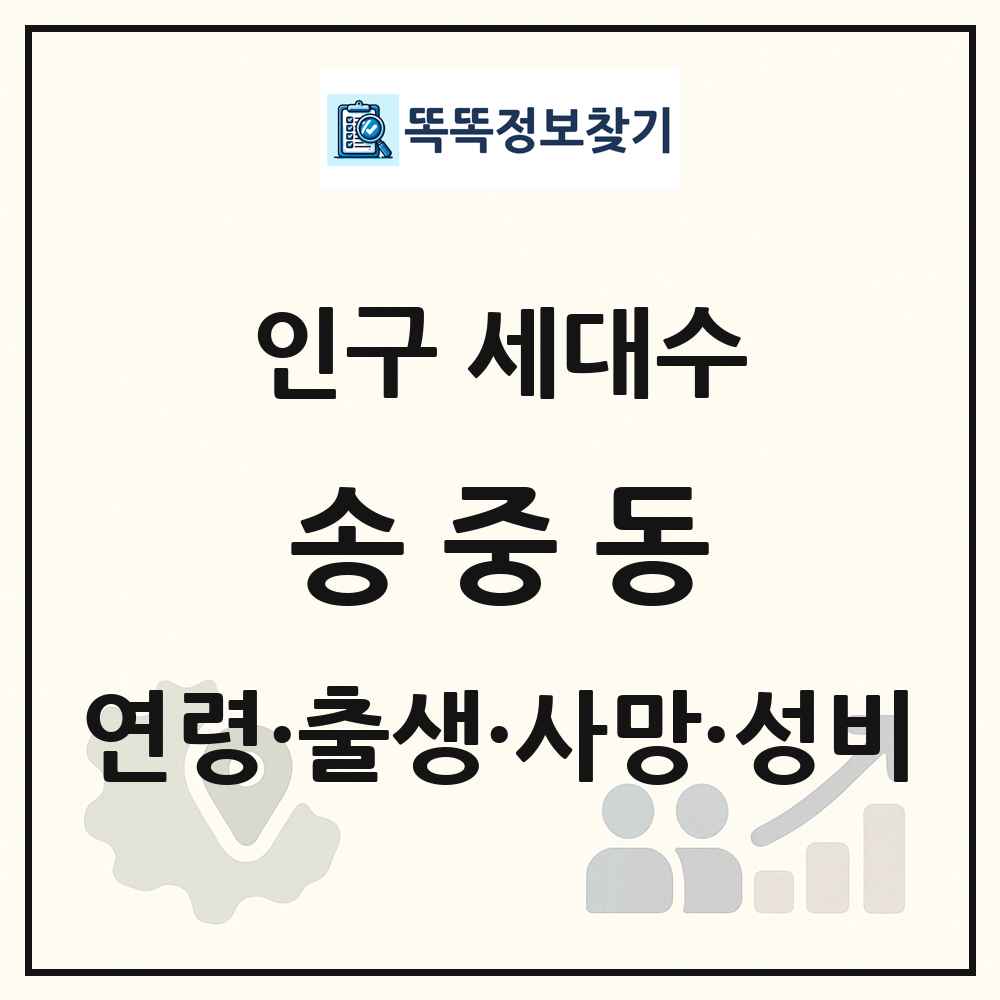 송중동 인구 통계