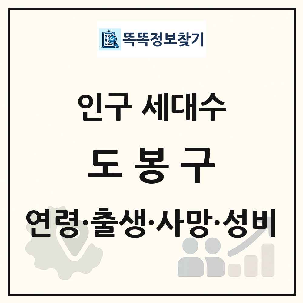 도봉구 인구 통계