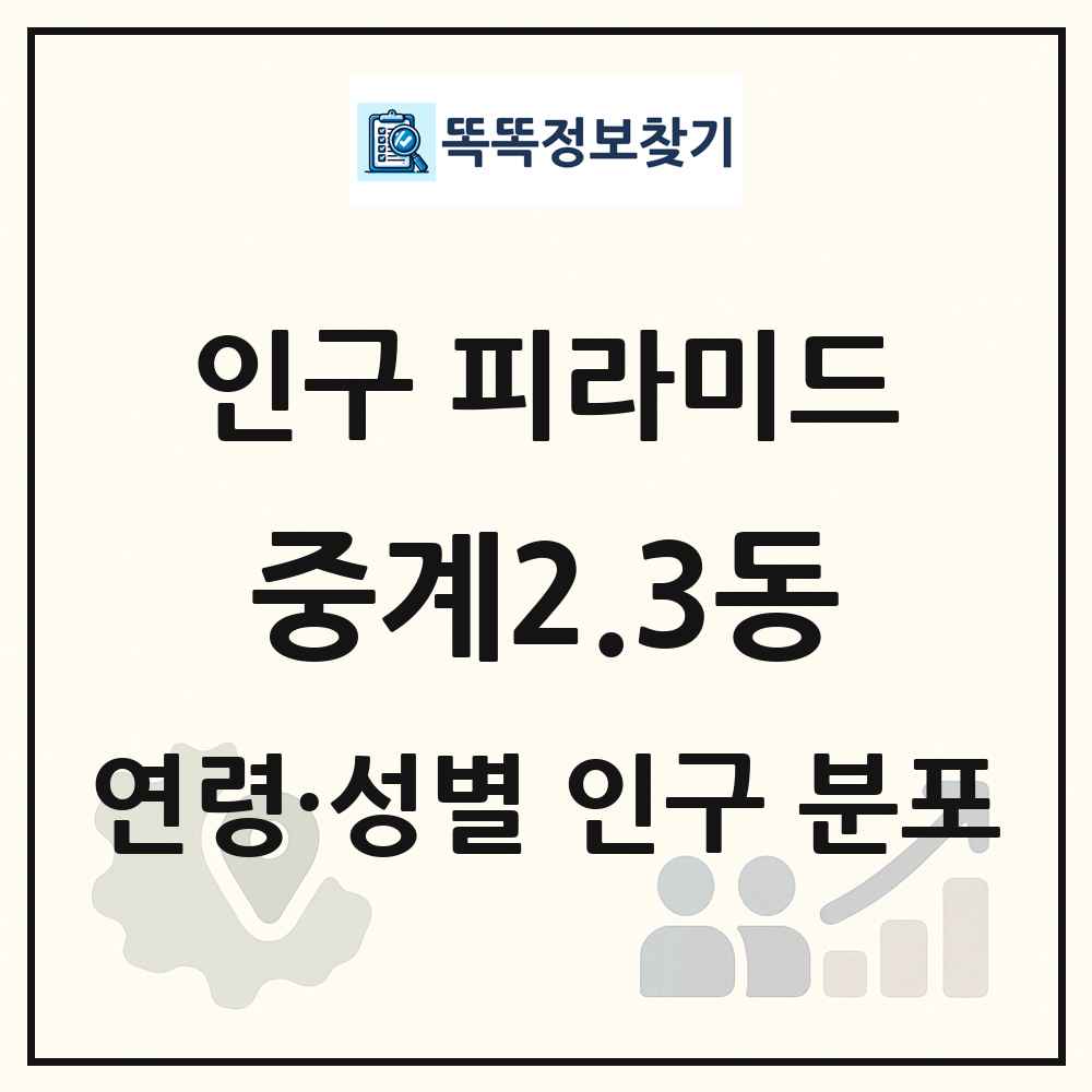 중계2.3동 성·연령별 인구 피라미드