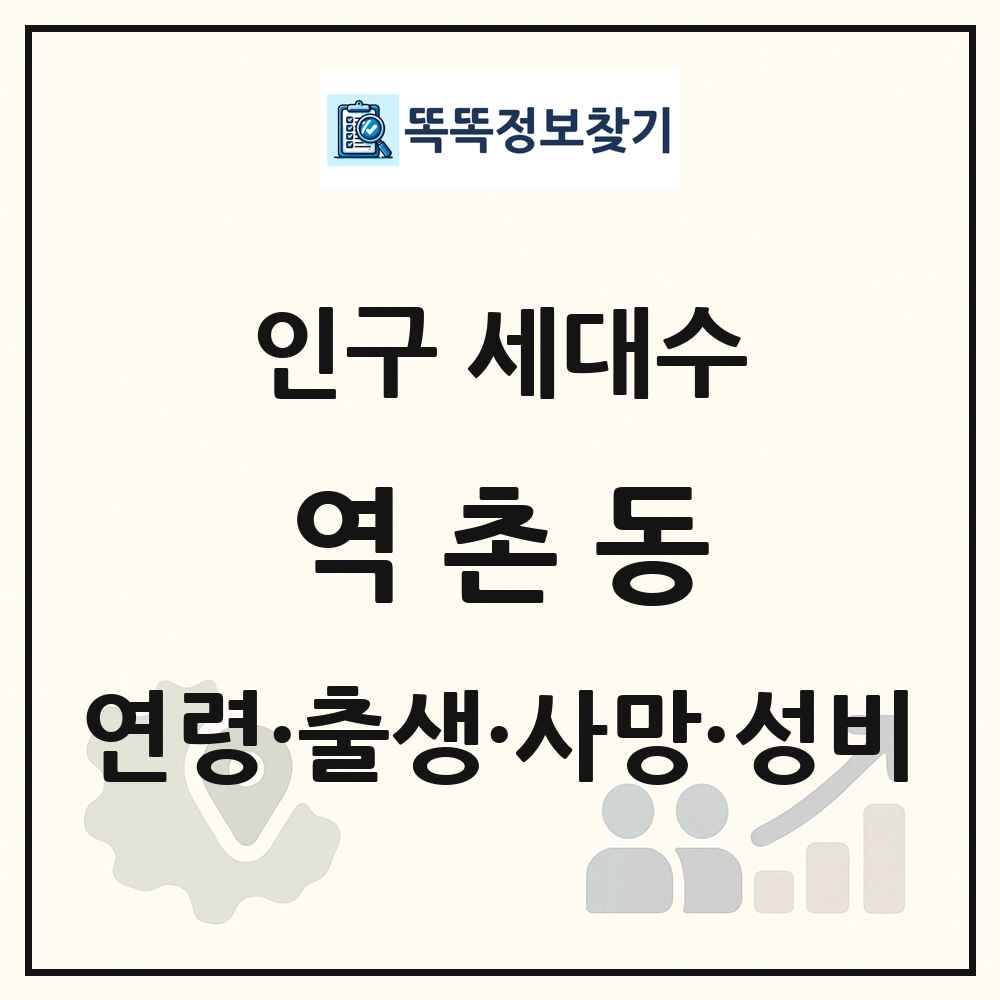 역촌동 인구 통계