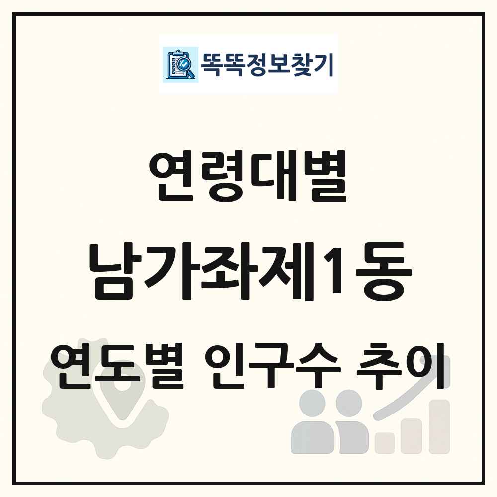 남가좌제1동 생애주기별 인구 상세 정보