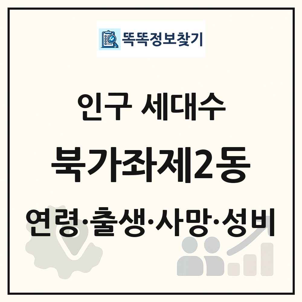 북가좌제2동 인구 통계