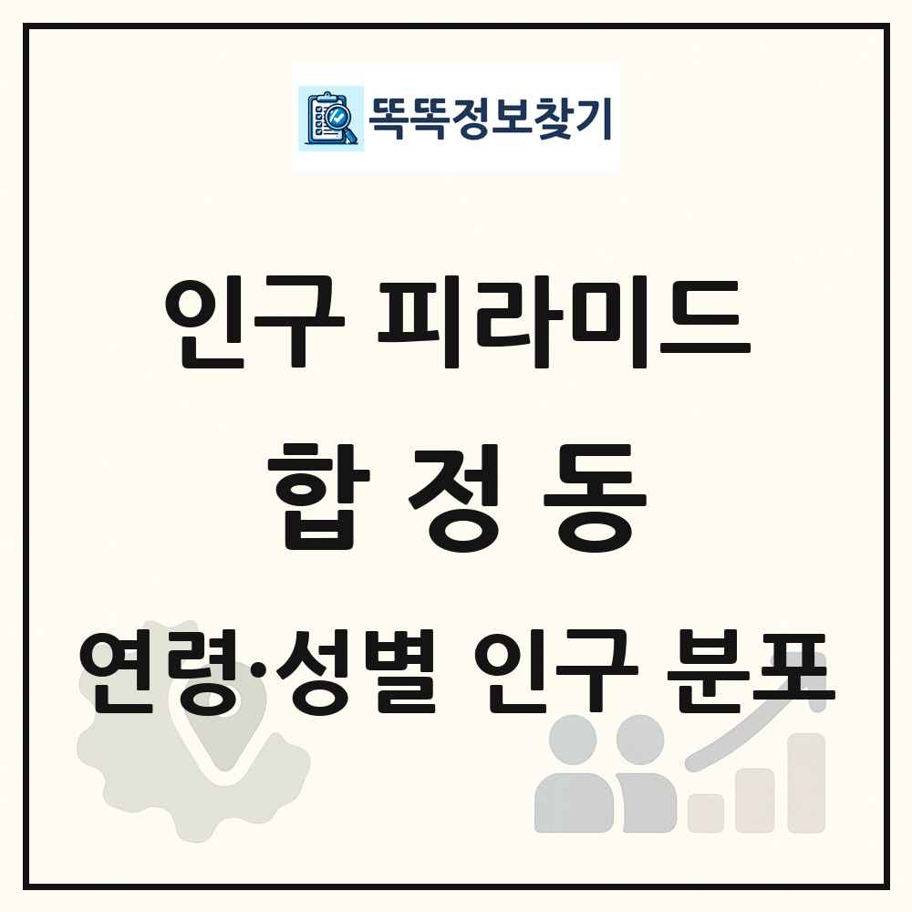 합정동 성·연령별 인구 피라미드