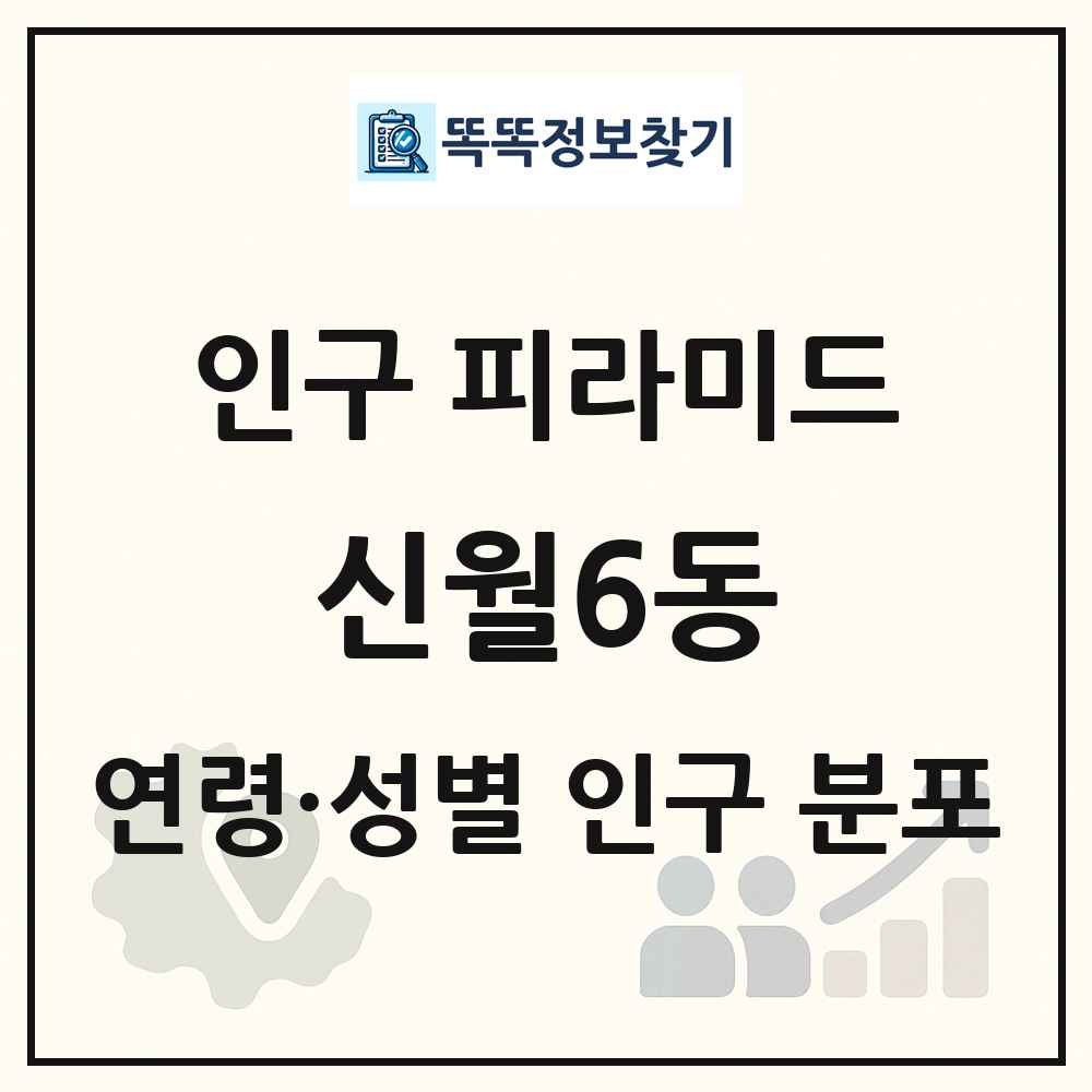 신월6동 성·연령별 인구 피라미드