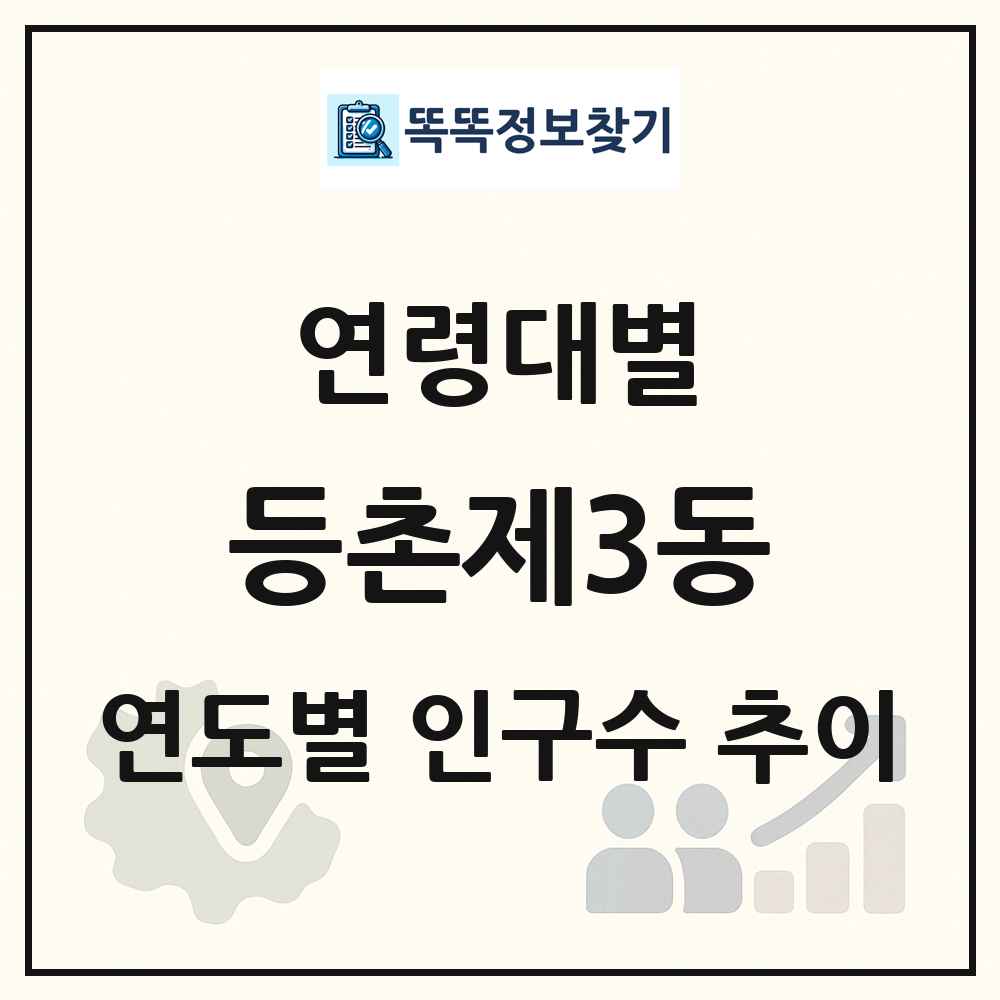 등촌제3동 생애주기별 인구 상세 정보