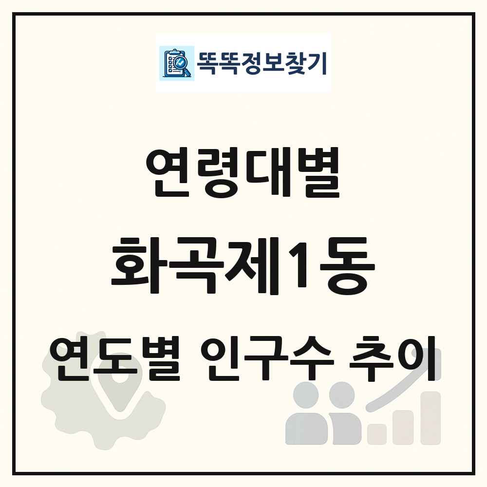 화곡제1동 생애주기별 인구 상세 정보