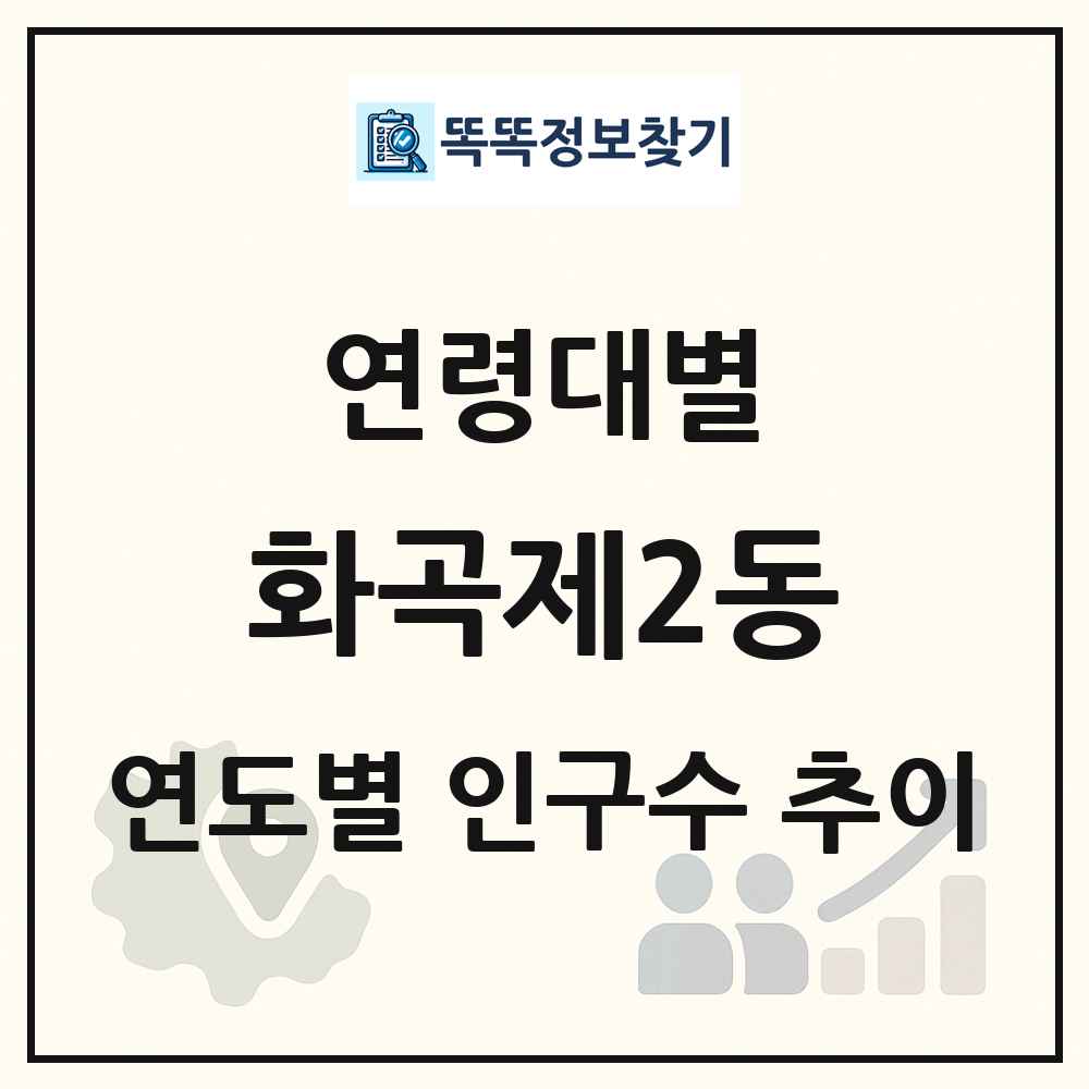 화곡제2동 생애주기별 인구 상세 정보