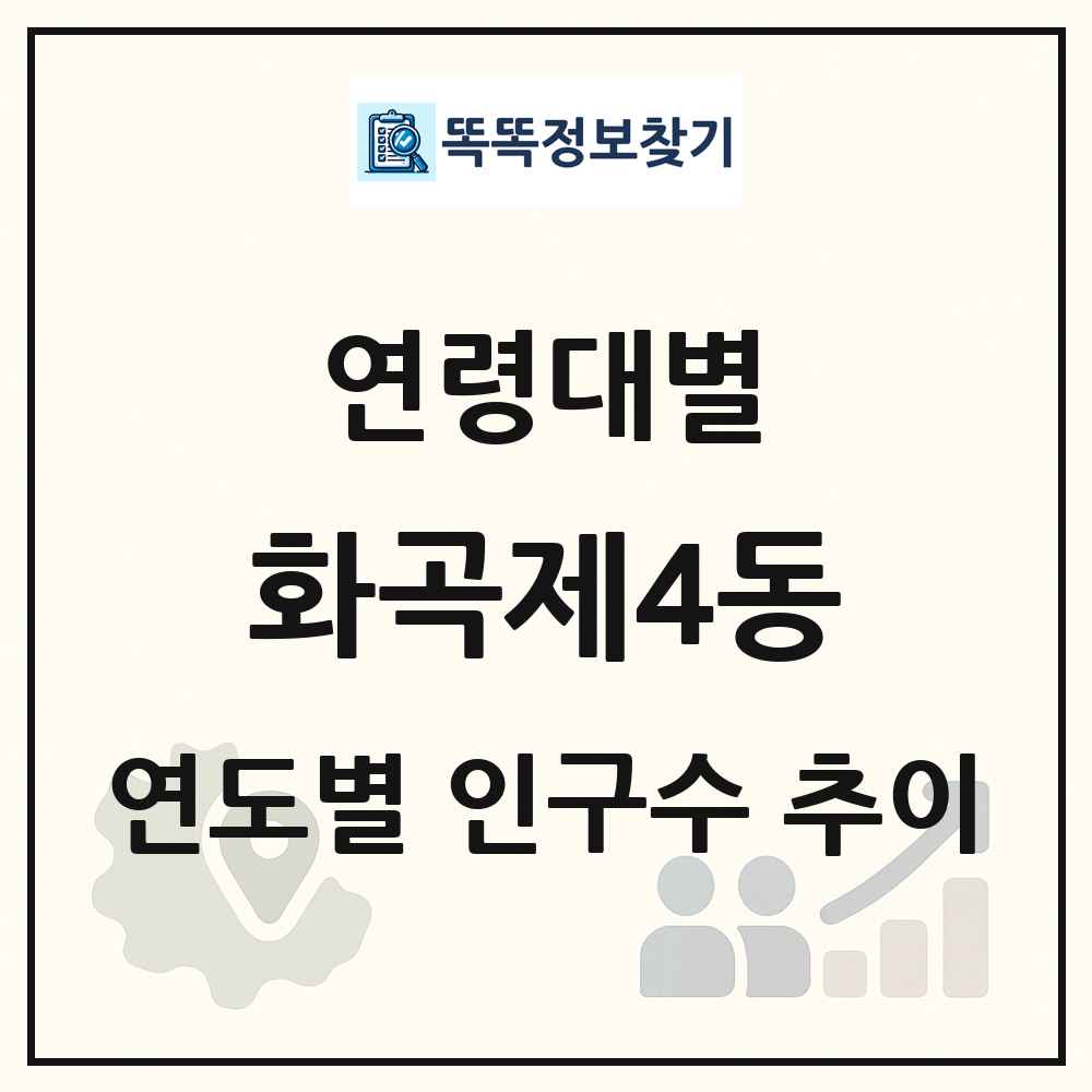 화곡제4동 생애주기별 인구 상세 정보