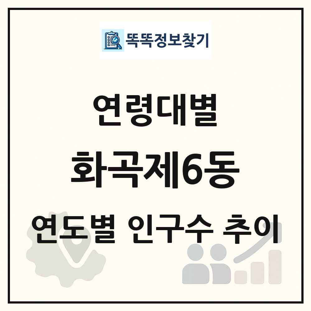 화곡제6동 생애주기별 인구 상세 정보