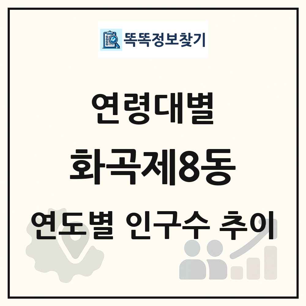 화곡제8동 생애주기별 인구 상세 정보