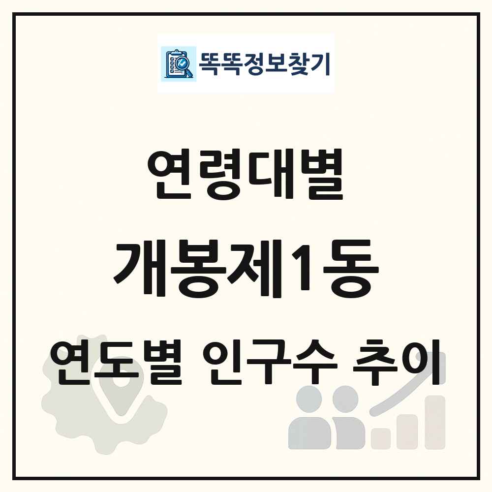 개봉제1동 생애주기별 인구 상세 정보