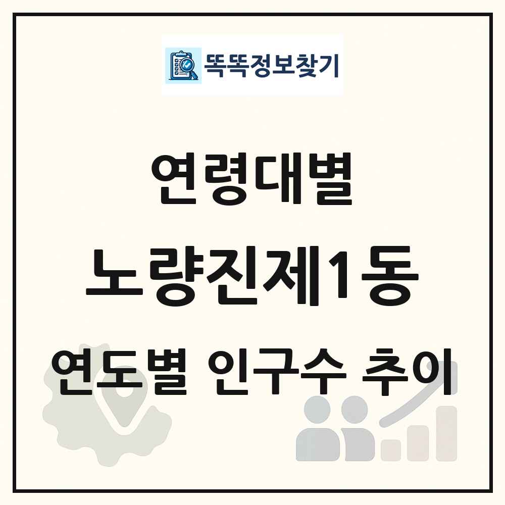 노량진제1동 생애주기별 인구 상세 정보