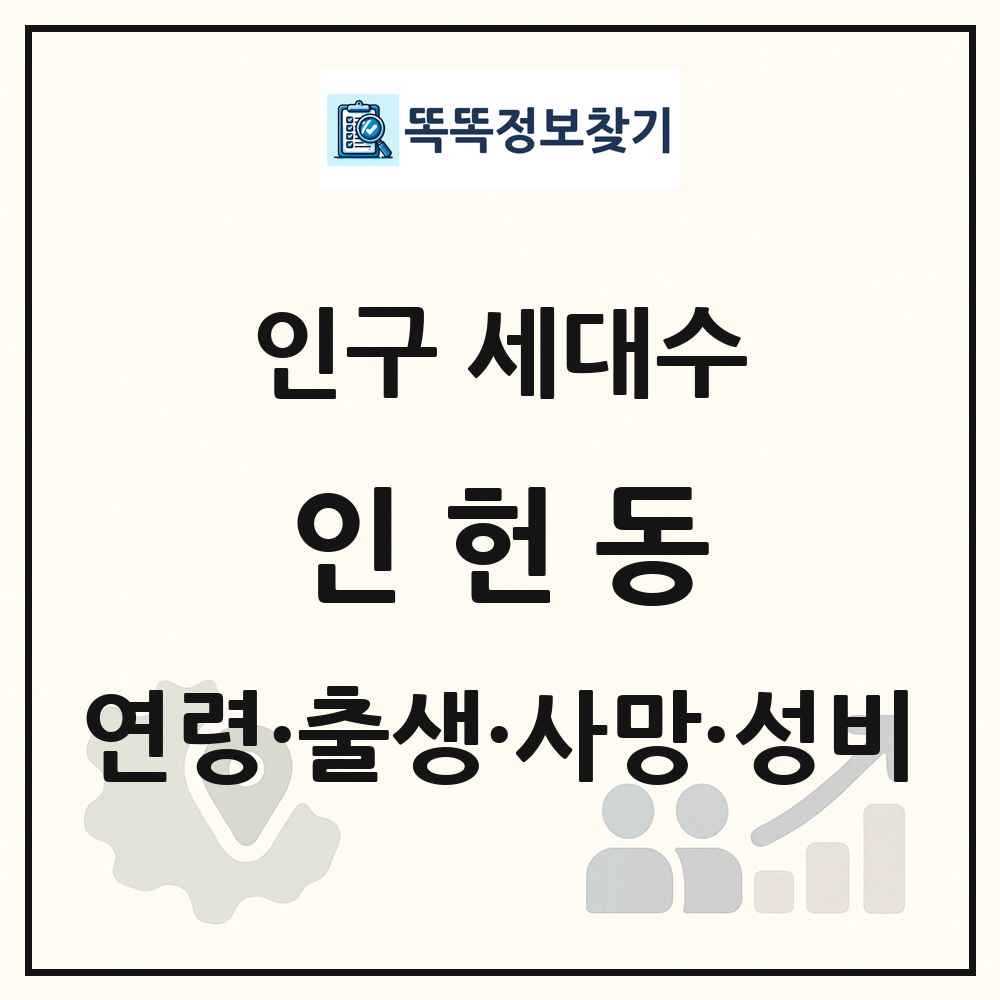 인헌동 인구 통계
