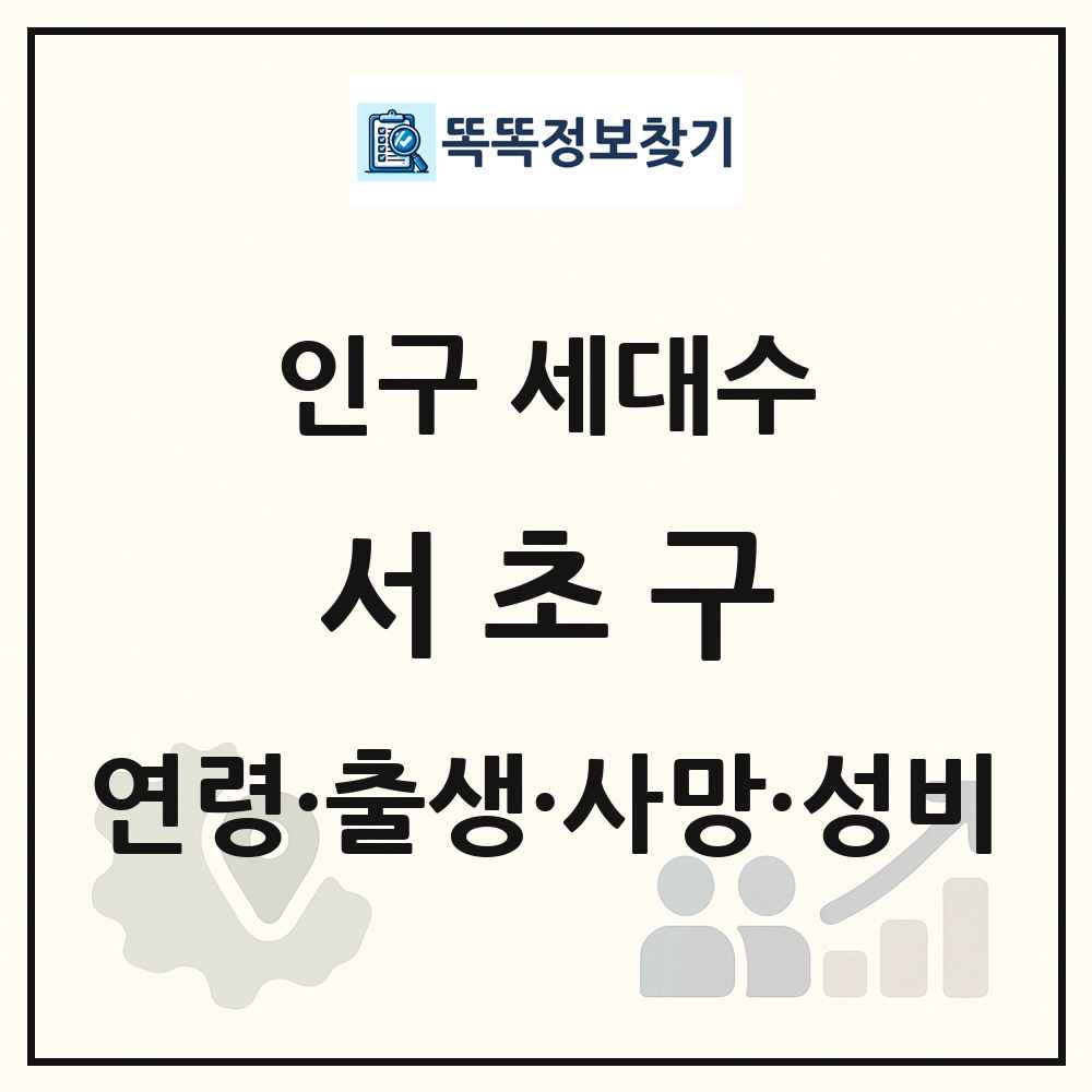 서초구 인구 통계