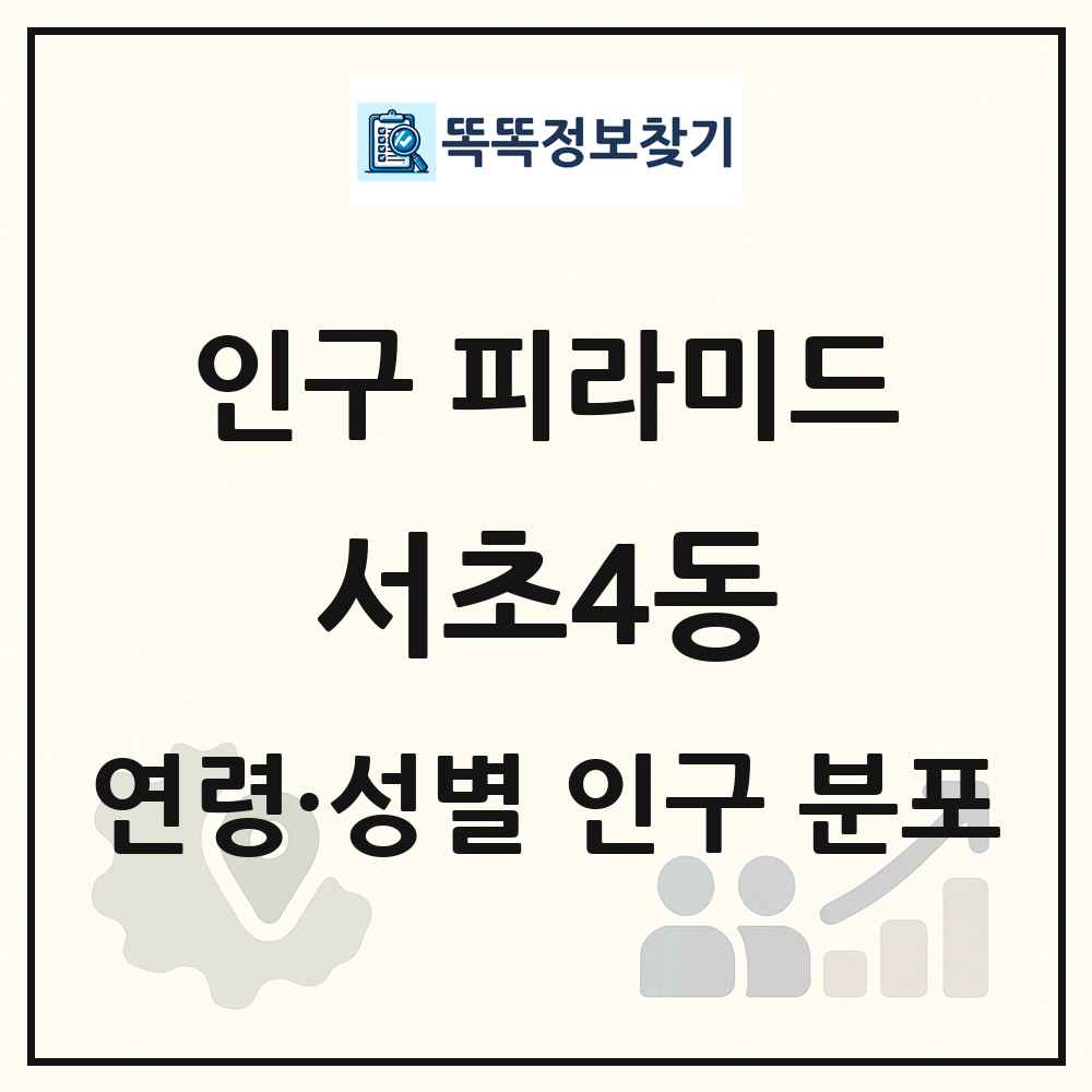 서초4동 성·연령별 인구 피라미드