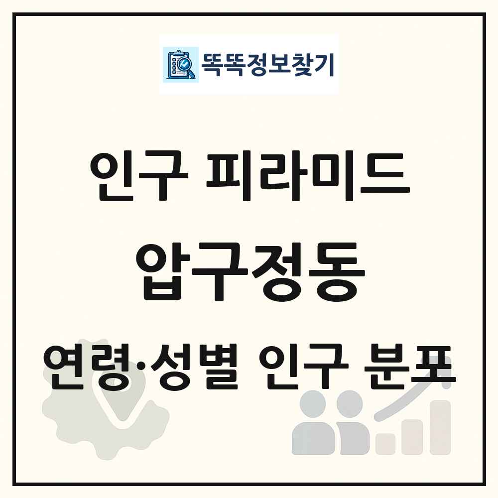 압구정동 성·연령별 인구 피라미드