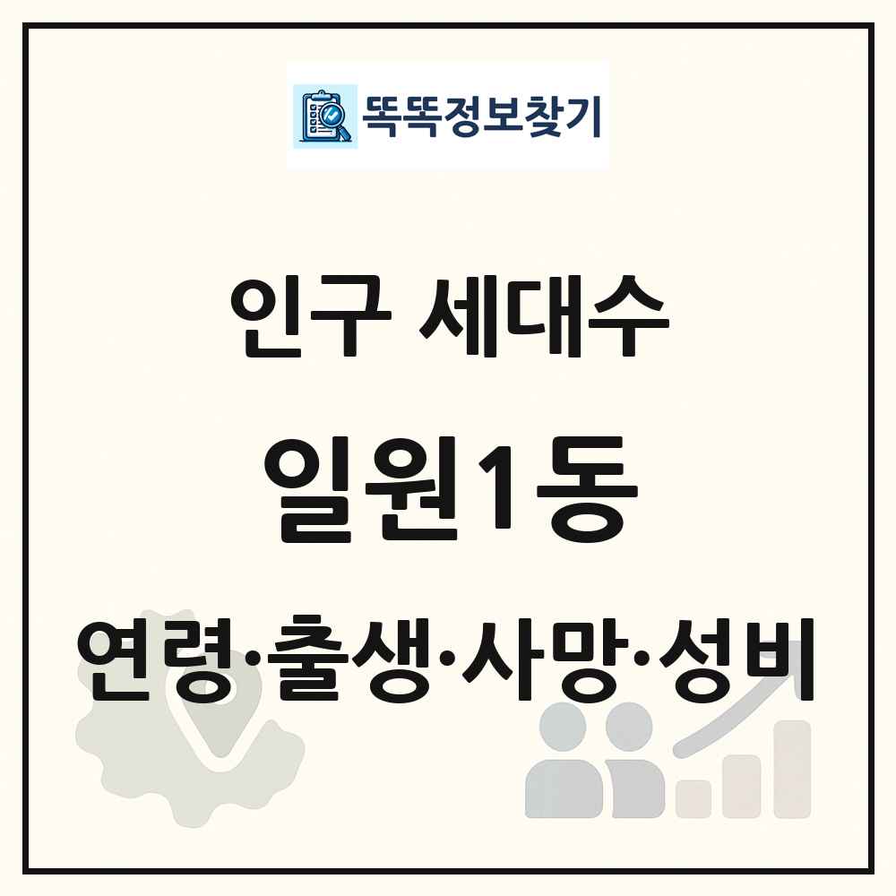 일원1동 인구 통계