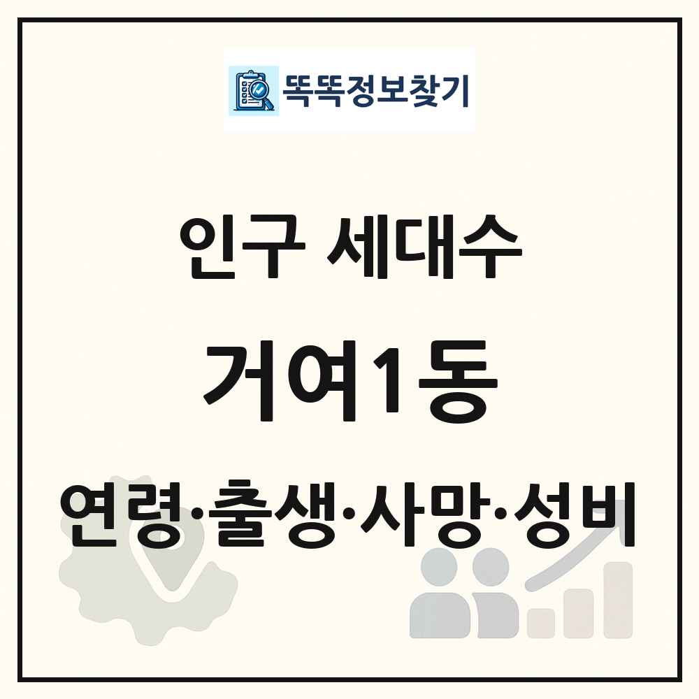 거여1동 인구 통계