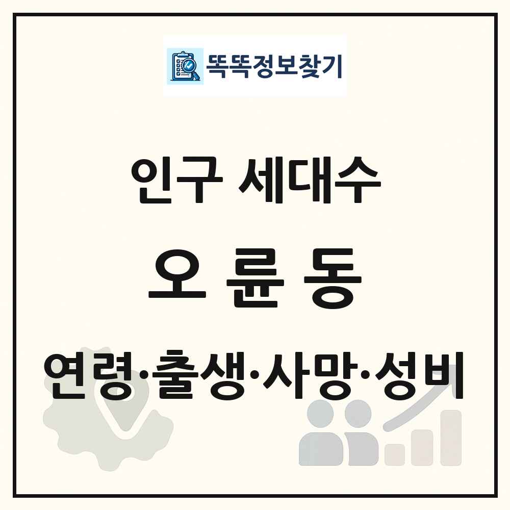 오륜동 인구 통계
