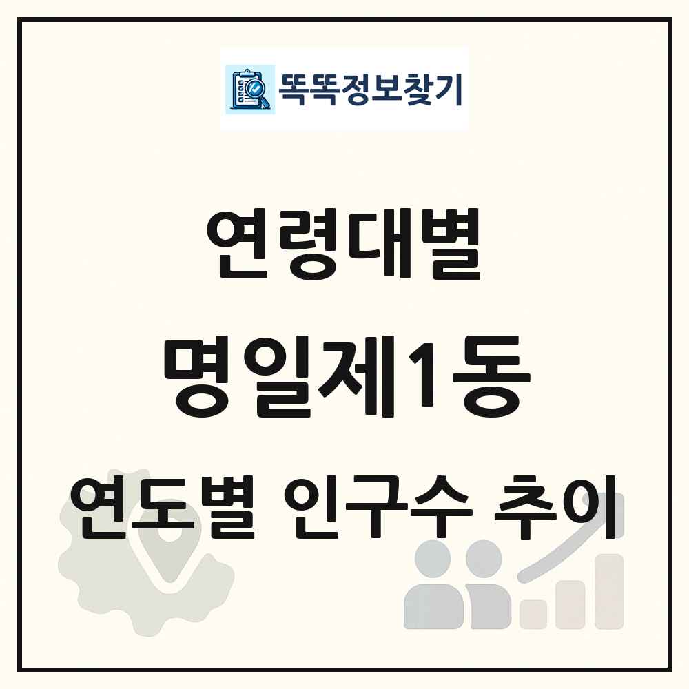 명일제1동 생애주기별 인구 상세 정보