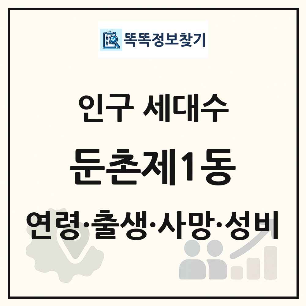 둔촌제1동 인구 통계