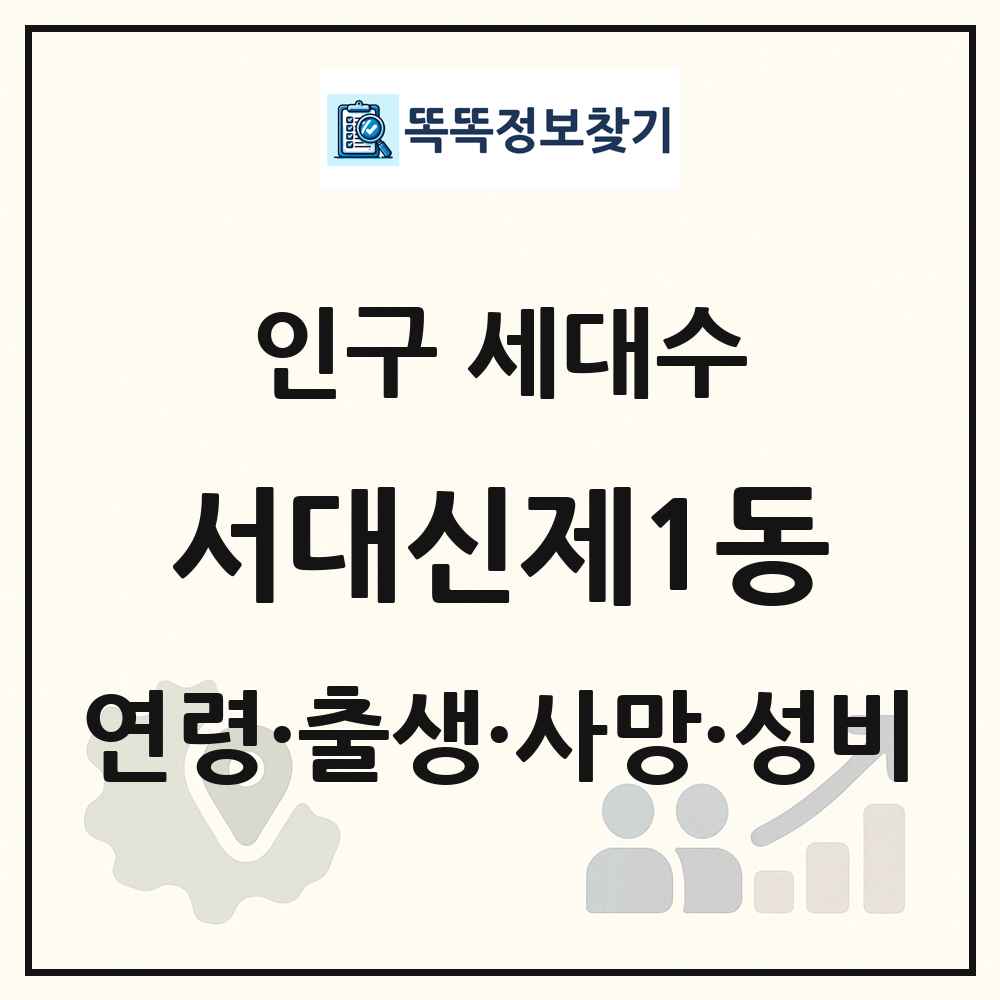 서대신제1동 인구 통계