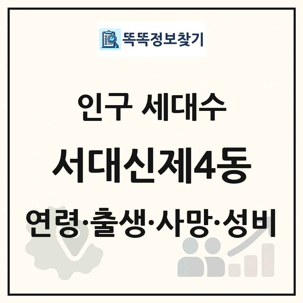 서대신제4동 인구 통계