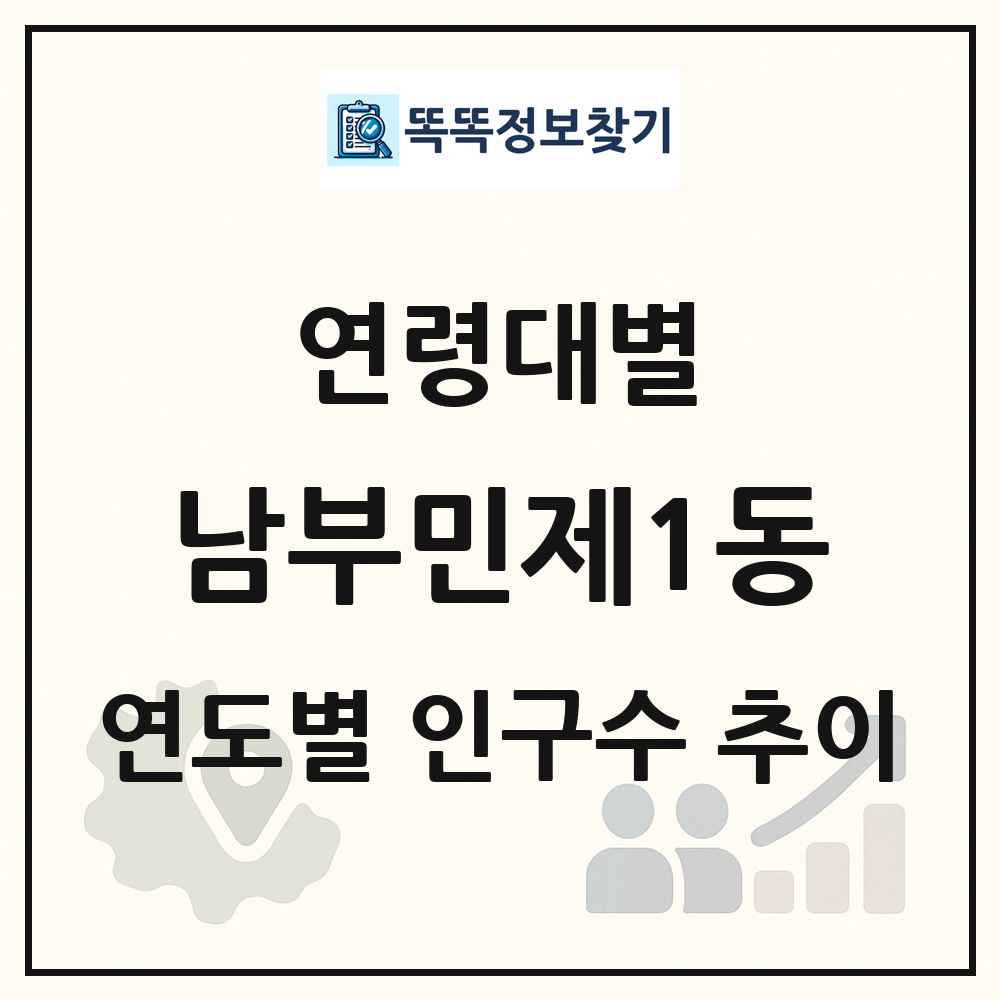 남부민제1동 생애주기별 인구 상세 정보