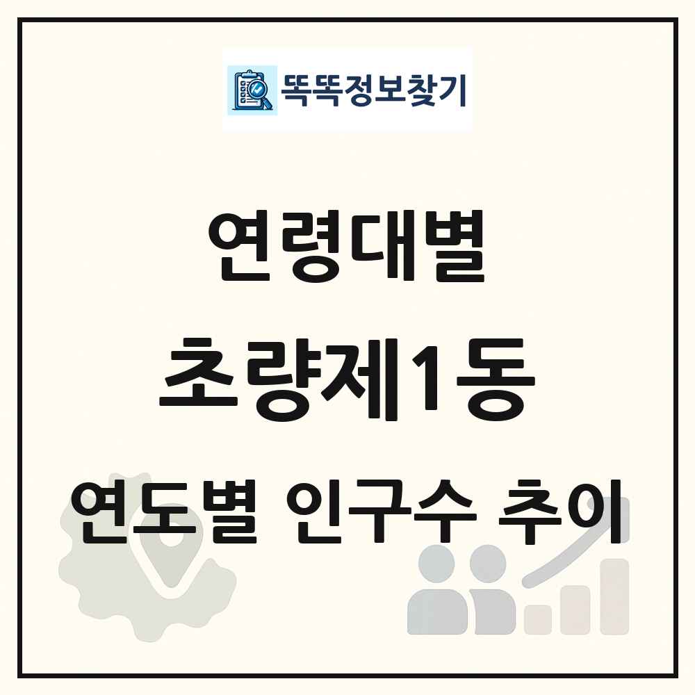 초량제1동 생애주기별 인구 상세 정보