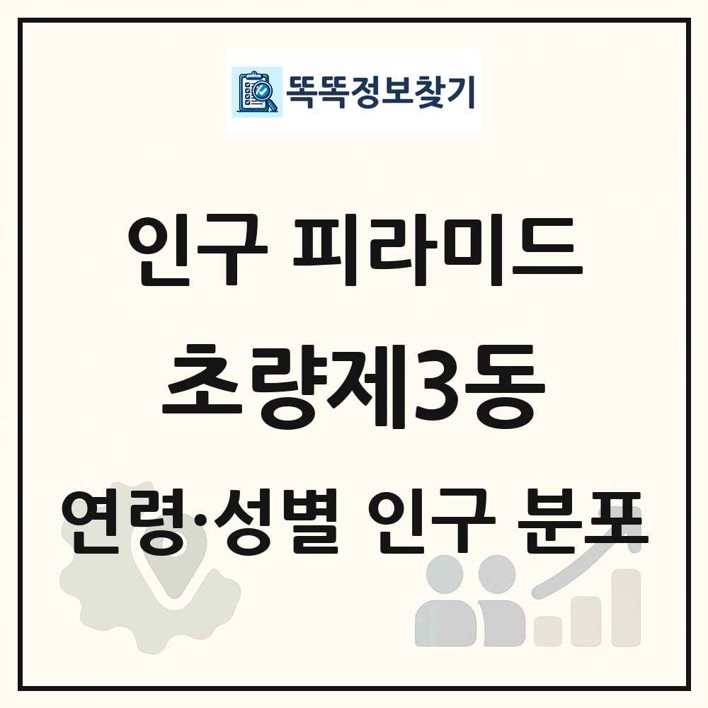초량제3동 성·연령별 인구 피라미드