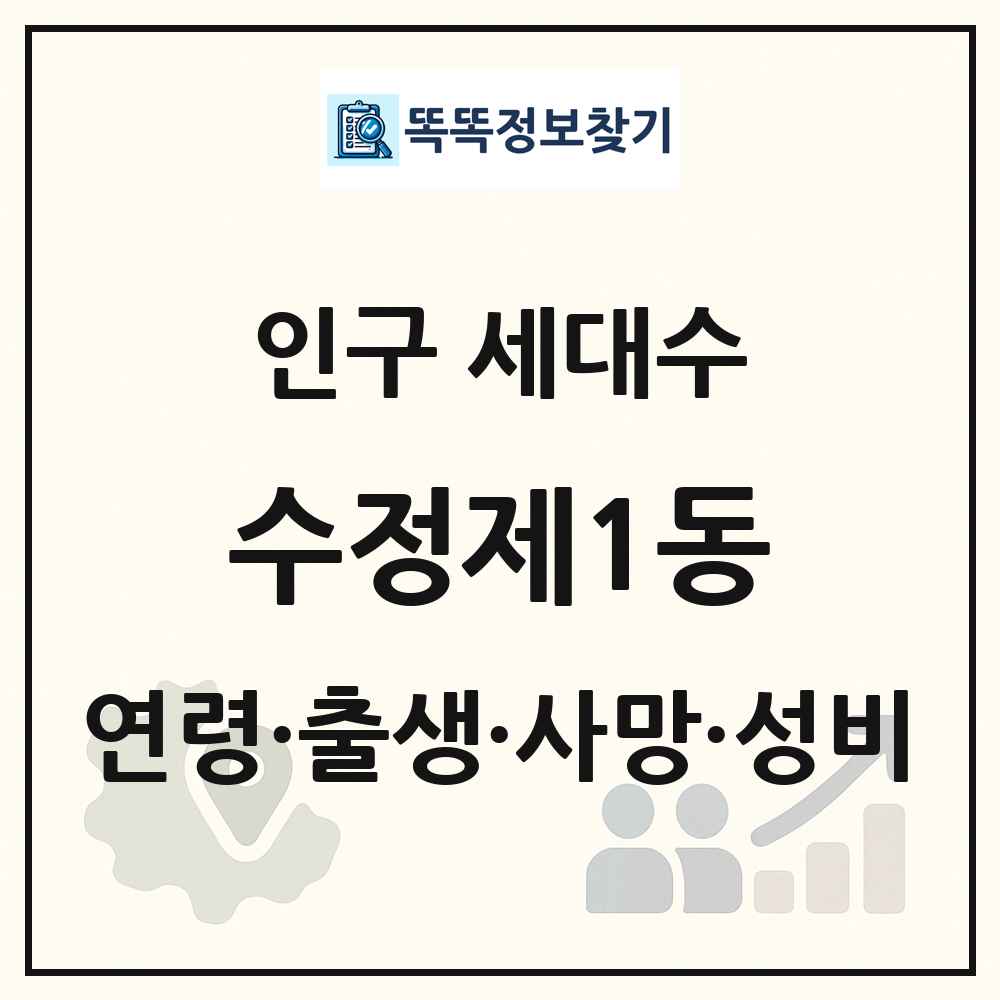 수정제1동 인구 통계