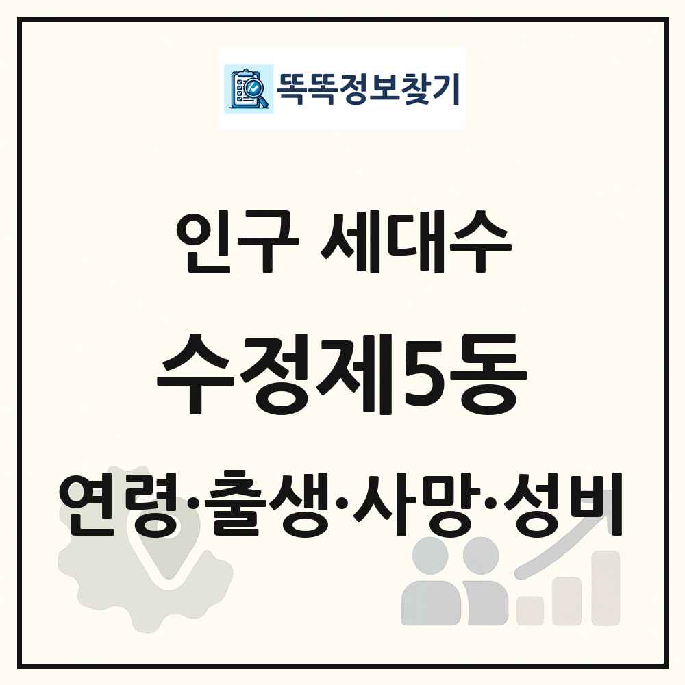 수정제5동 인구 통계
