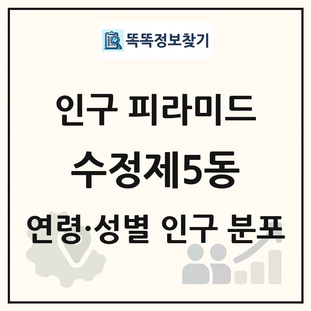 수정제5동 성·연령별 인구 피라미드