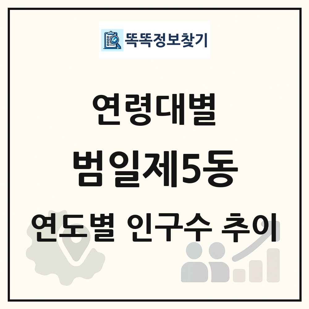 범일제5동 생애주기별 인구 상세 정보