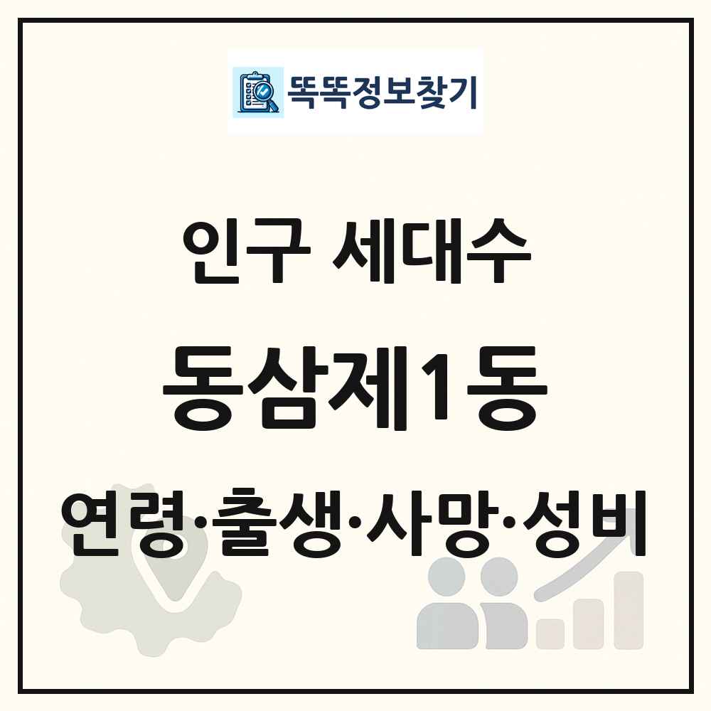 동삼제1동 인구 통계