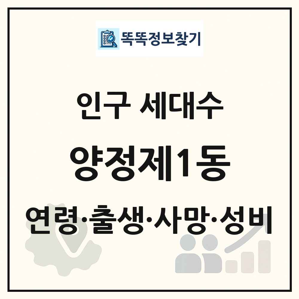 양정제1동 인구 통계