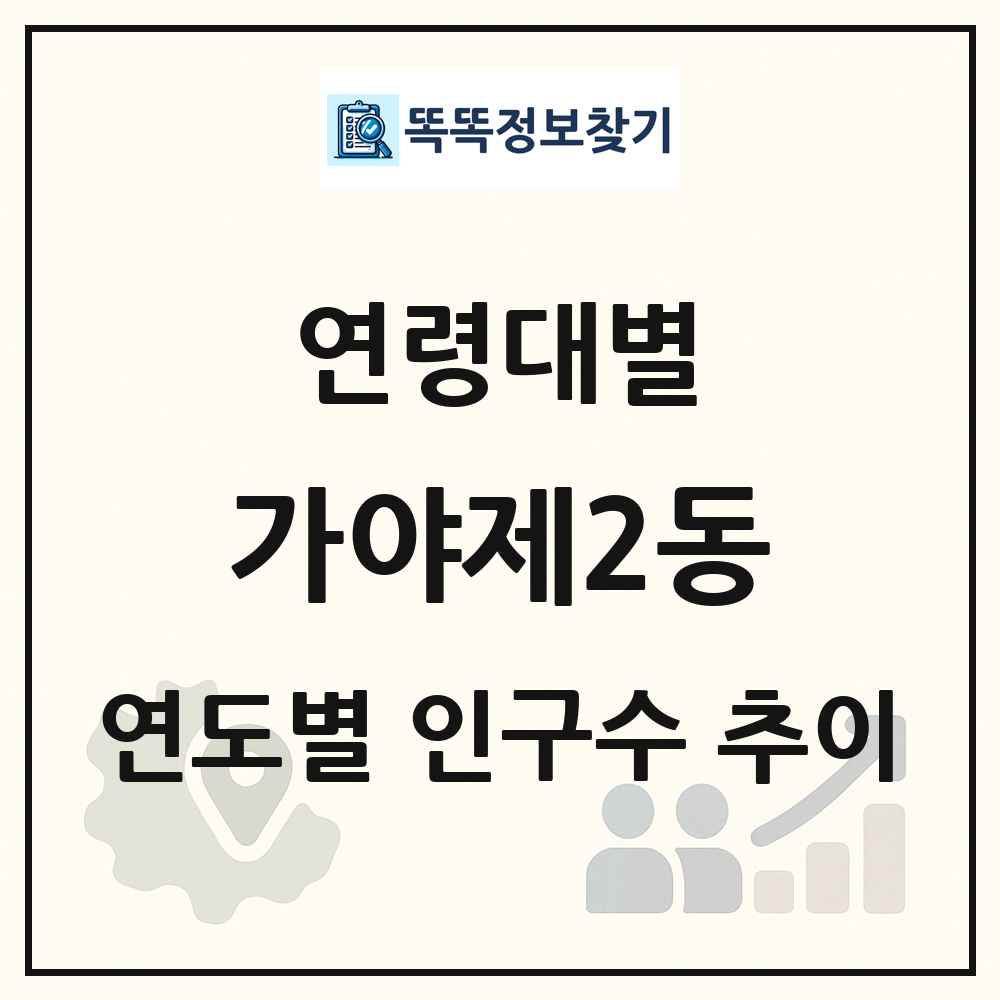 가야제2동 생애주기별 인구 상세 정보