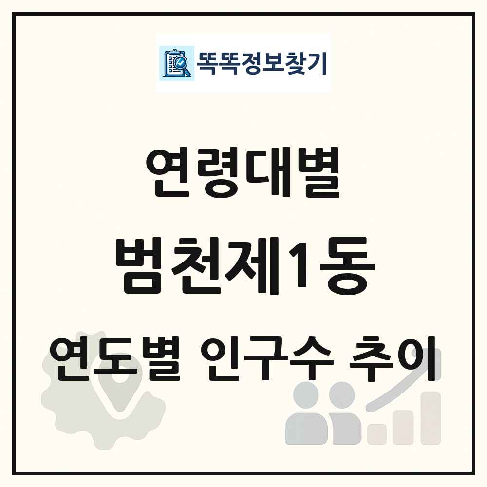 범천제1동 생애주기별 인구 상세 정보