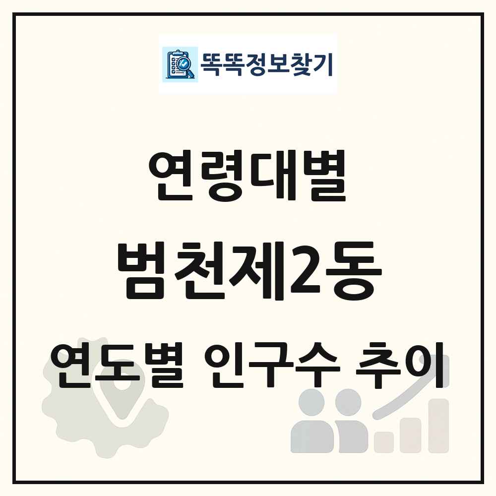 범천제2동 생애주기별 인구 상세 정보