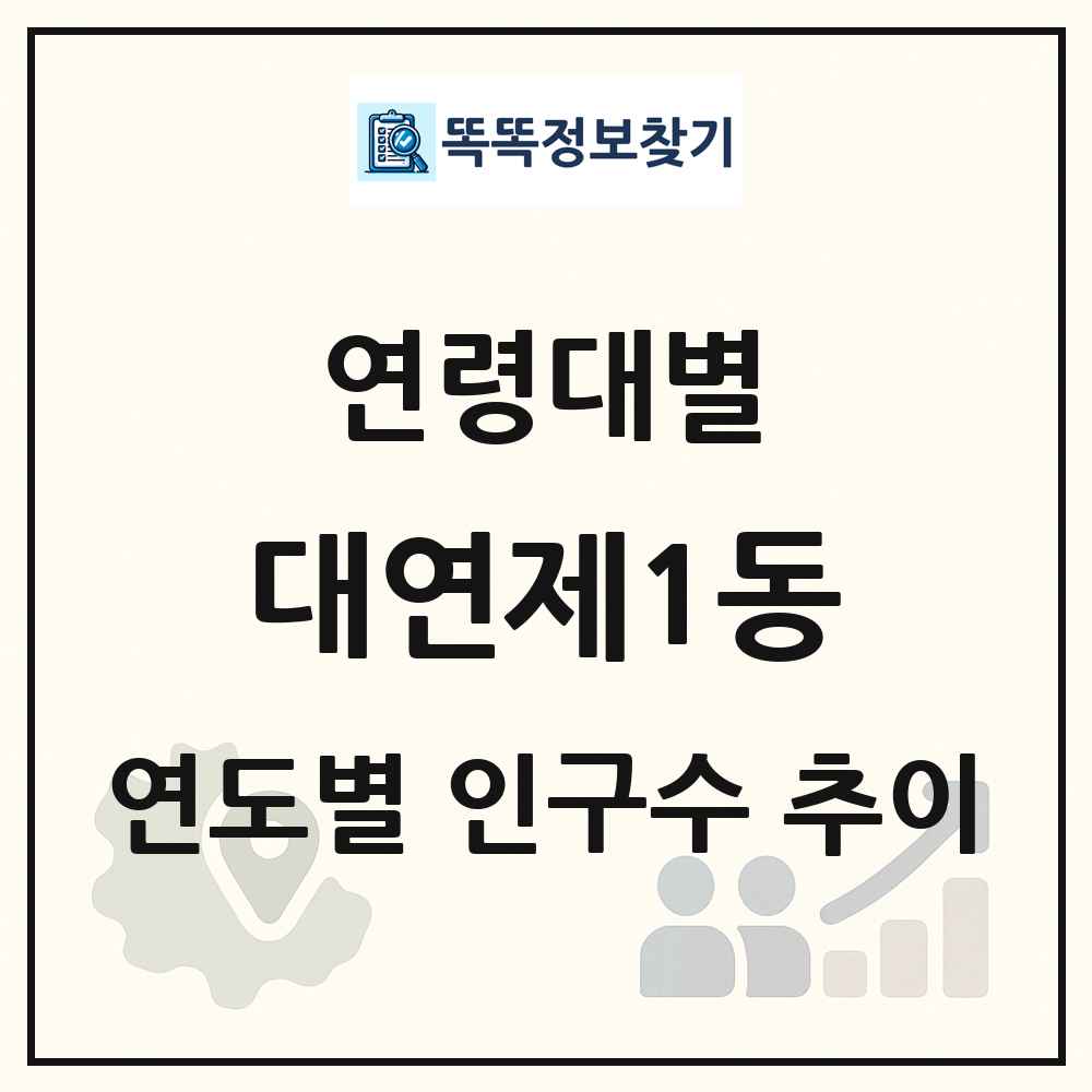 대연제1동 생애주기별 인구 상세 정보
