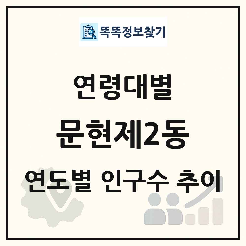 문현제2동 생애주기별 인구 상세 정보