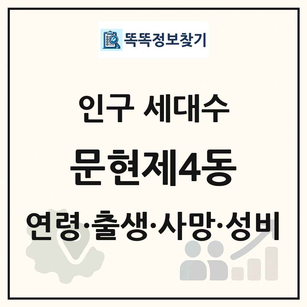 문현제4동 인구 통계