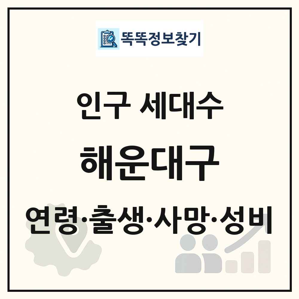 해운대구 인구 통계