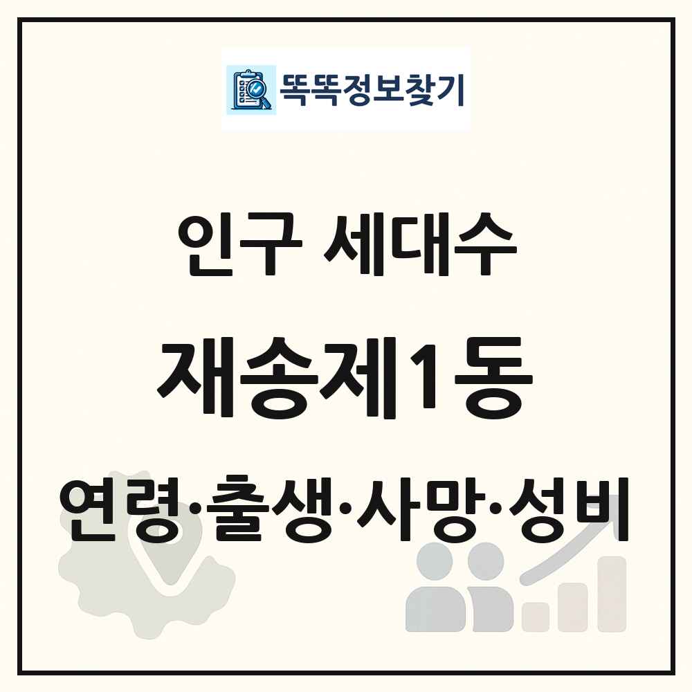 재송제1동 인구 통계