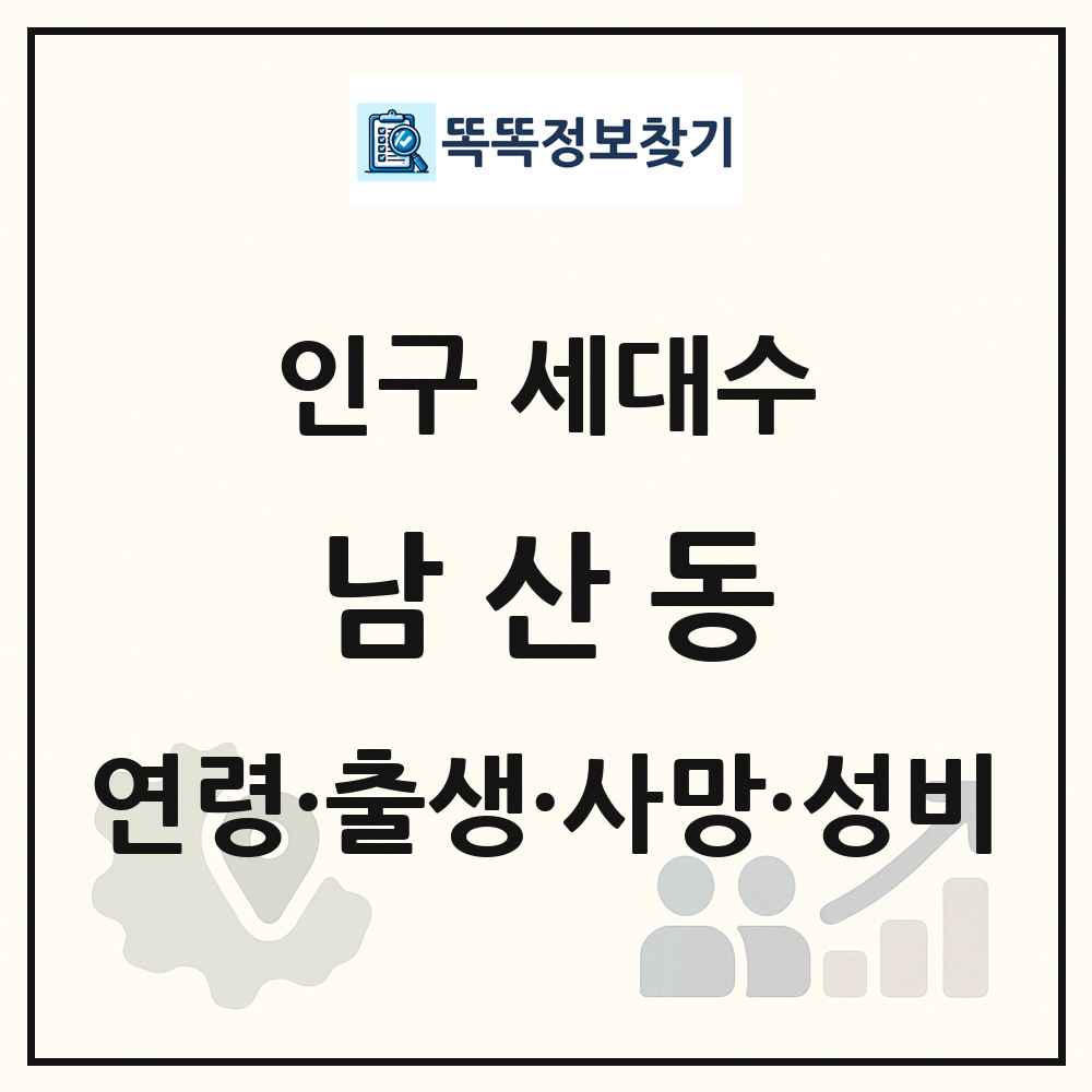 남산동 인구 통계