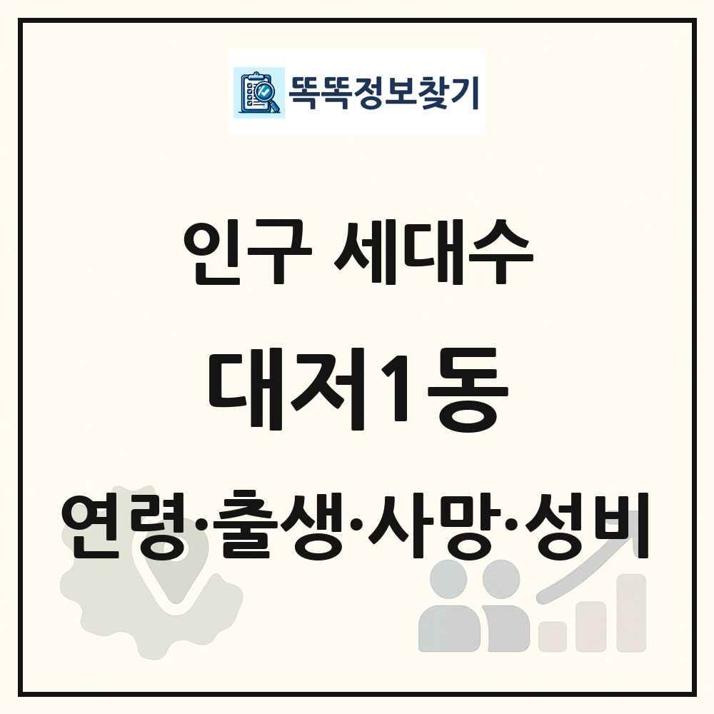 대저1동 인구 통계