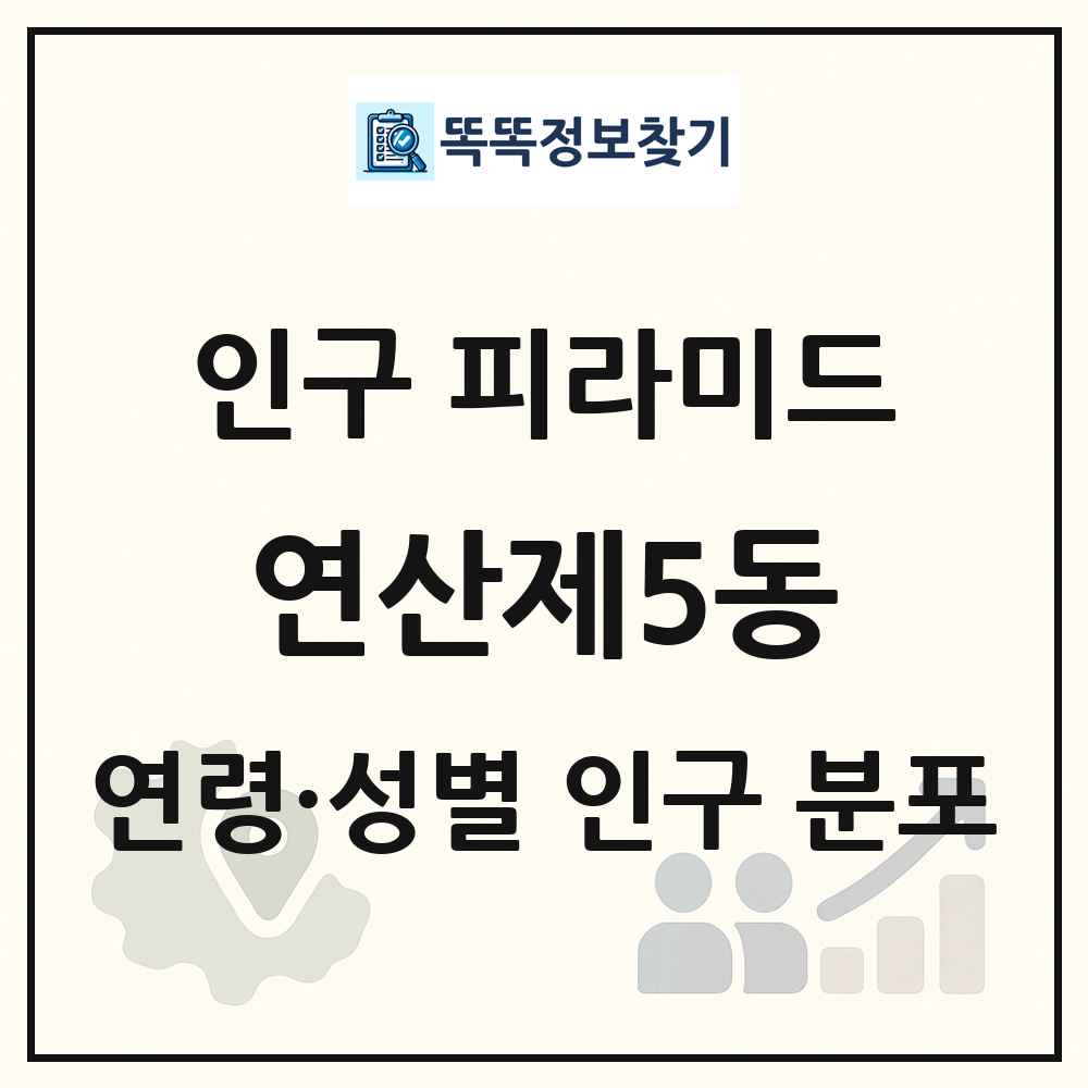 연산제5동 성·연령별 인구 피라미드