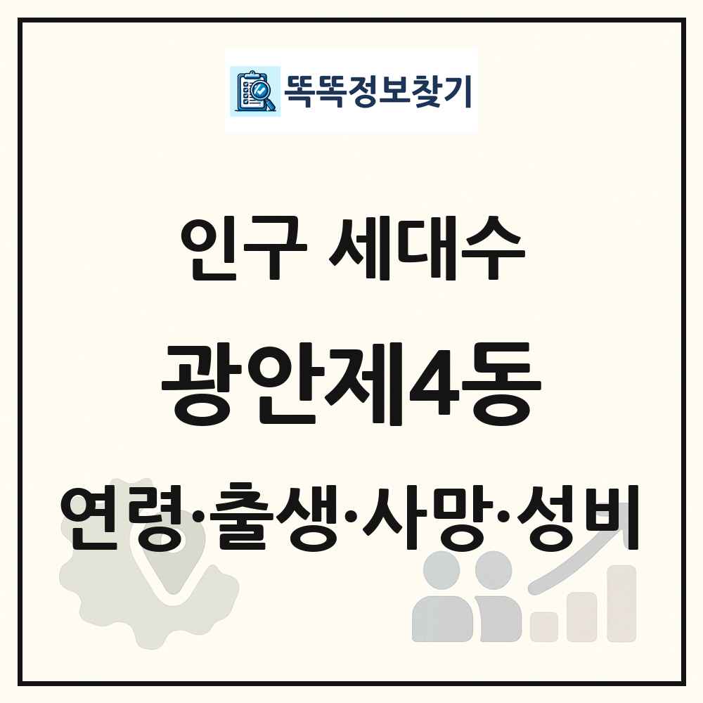 광안제4동 인구 통계